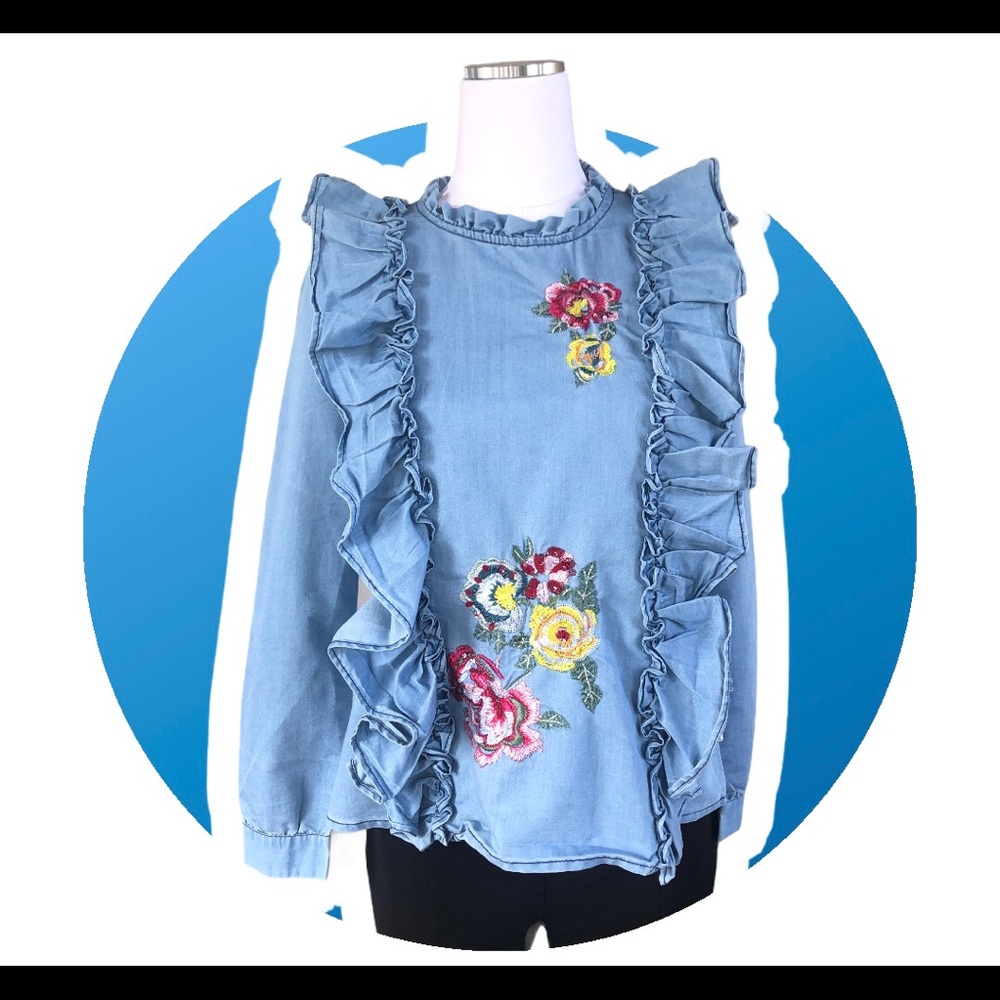 Haute Project LA long sleeve Denim top